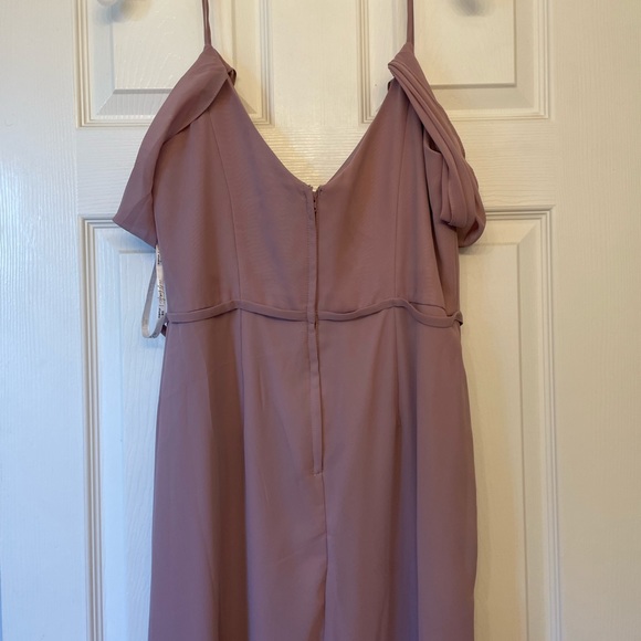 Off the shoulder David’s bridal dress - quartz, SZ 12 - Picture 7 of 14